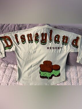 Disney Light Green Long Sleeve Shirt with 'D' Graphic:  Disney Spirit Jerseys